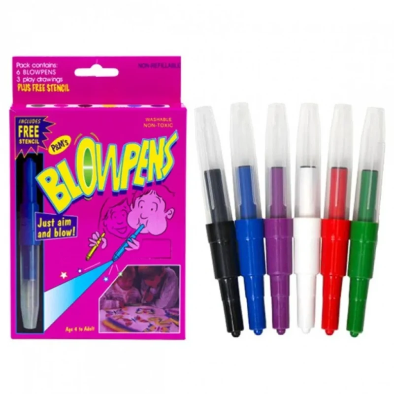 blow pens set of 6