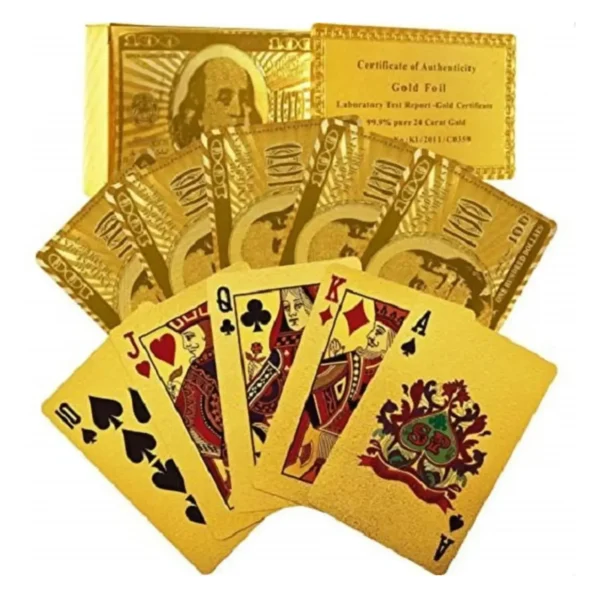 gold playing cards