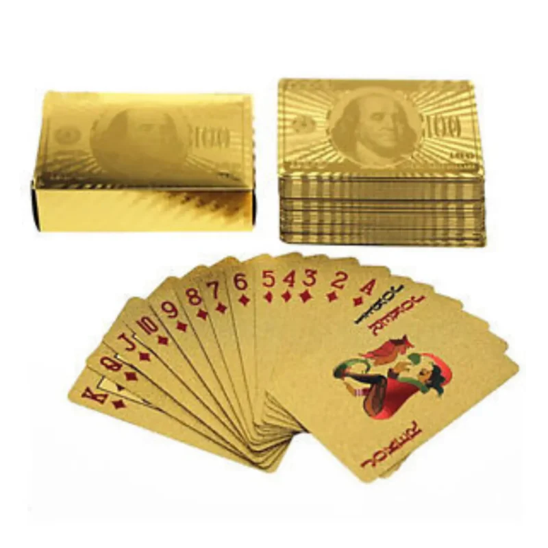 gold waterproof playing cards