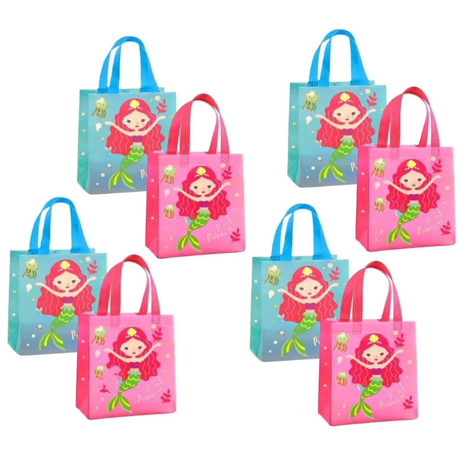 mermaid non woven carry bags