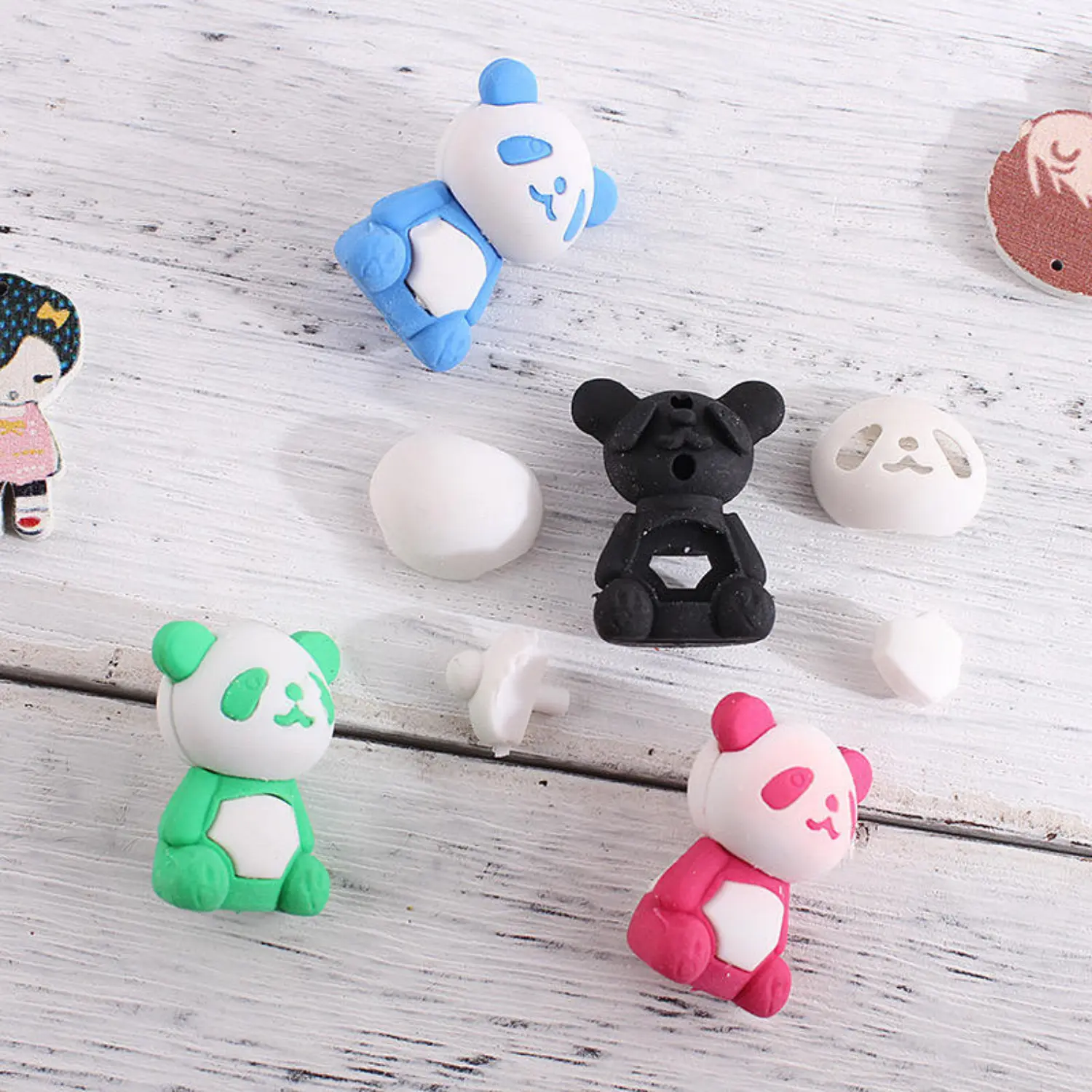 panda erasers pack of 4 panda erasers pack of 4