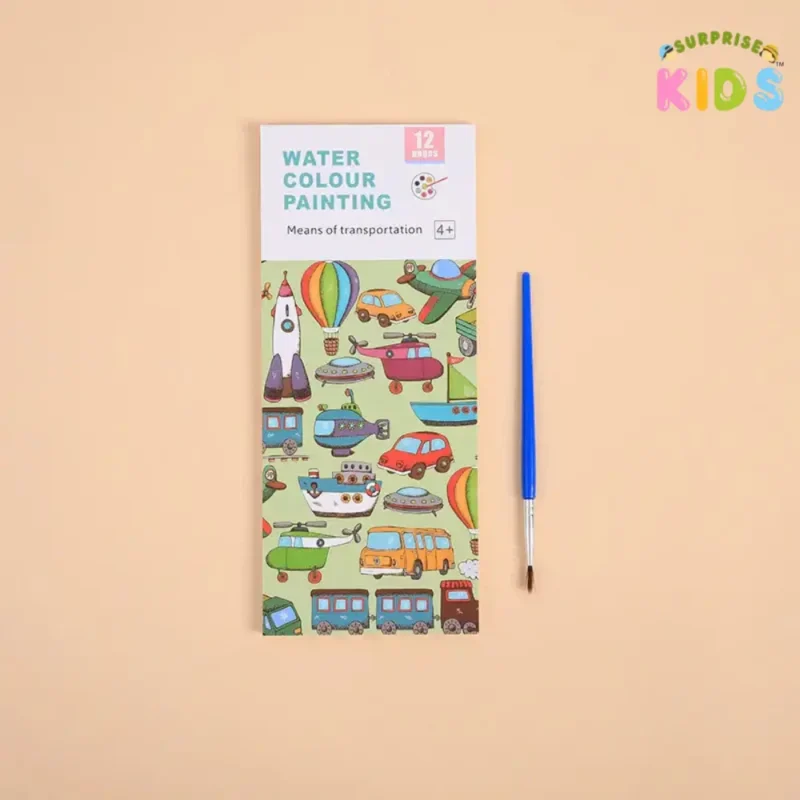 transport watercolor painting book