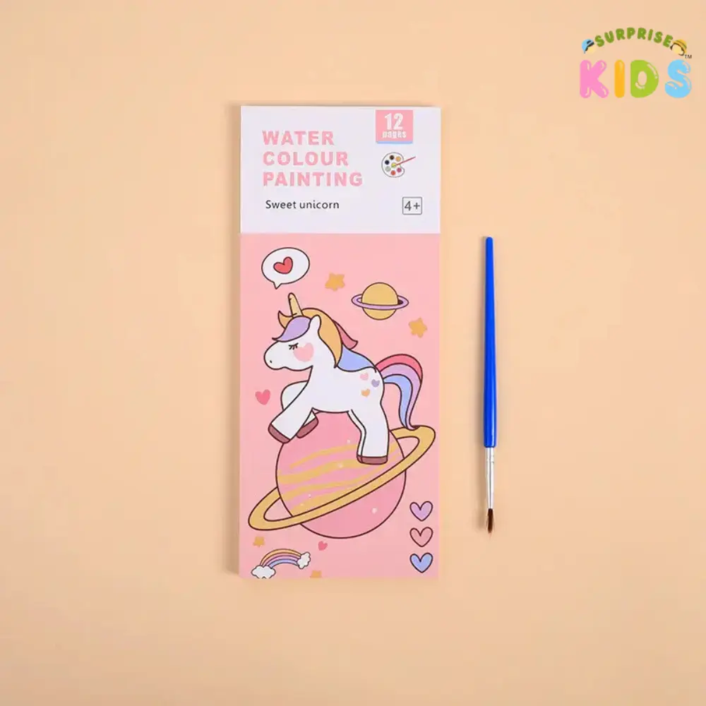 unicorn watercolor painting book