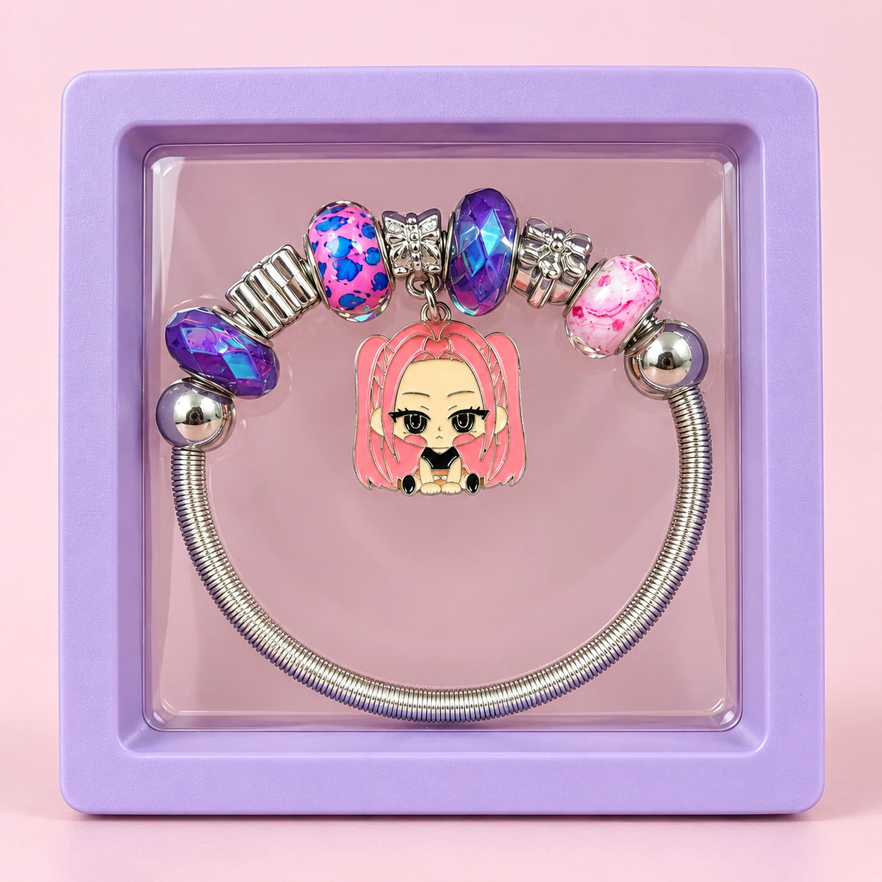 mira pink kpop demon hunter bracelet